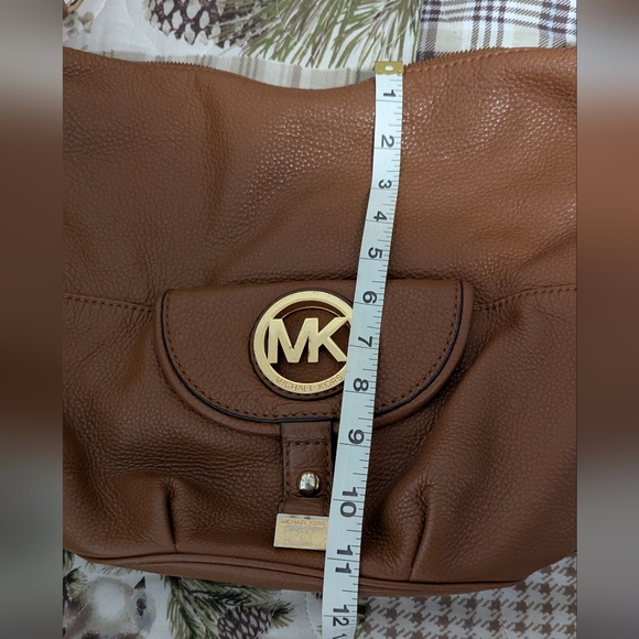 Michael Kors Brown Pebble Leather HOBO Shoulder Bag - Picture 12 of 16